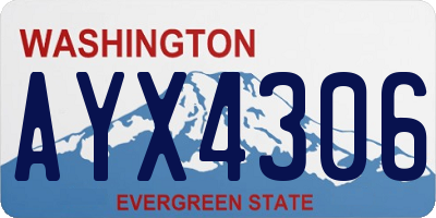 WA license plate AYX4306