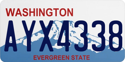 WA license plate AYX4338