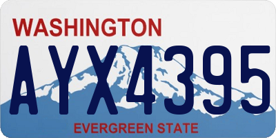 WA license plate AYX4395