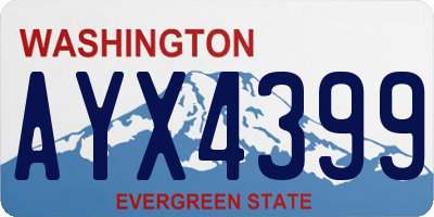 WA license plate AYX4399