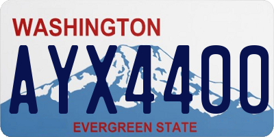 WA license plate AYX4400