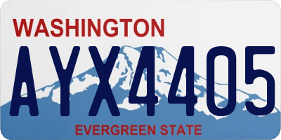 WA license plate AYX4405