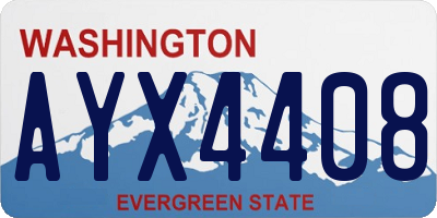 WA license plate AYX4408