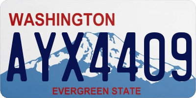 WA license plate AYX4409