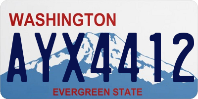 WA license plate AYX4412