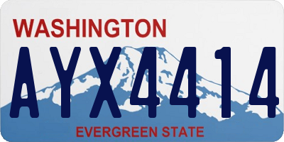 WA license plate AYX4414