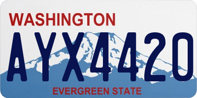 WA license plate AYX4420