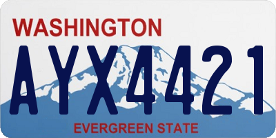 WA license plate AYX4421