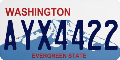 WA license plate AYX4422