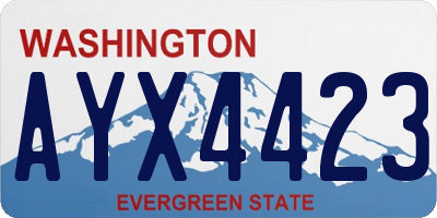 WA license plate AYX4423