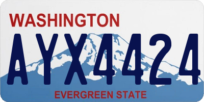 WA license plate AYX4424