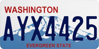 WA license plate AYX4425