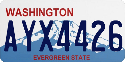 WA license plate AYX4426