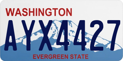 WA license plate AYX4427