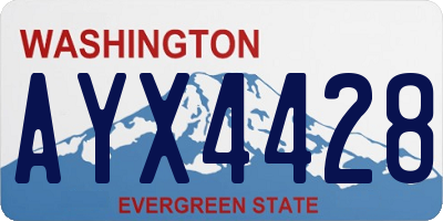 WA license plate AYX4428