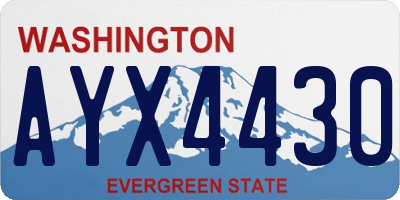 WA license plate AYX4430