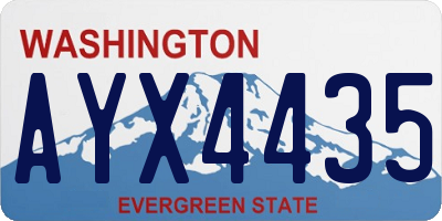 WA license plate AYX4435