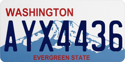 WA license plate AYX4436