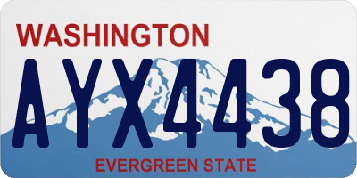 WA license plate AYX4438