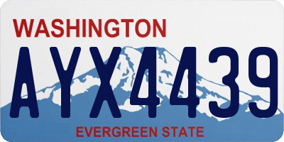 WA license plate AYX4439