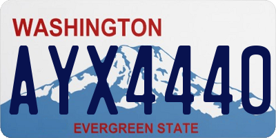 WA license plate AYX4440