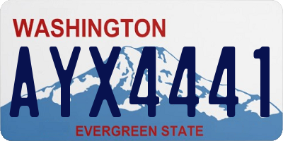 WA license plate AYX4441