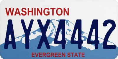 WA license plate AYX4442