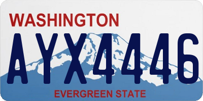 WA license plate AYX4446