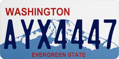 WA license plate AYX4447