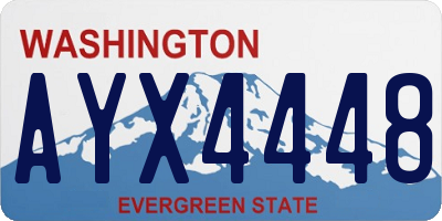 WA license plate AYX4448