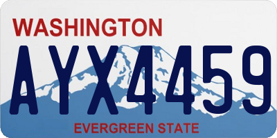 WA license plate AYX4459