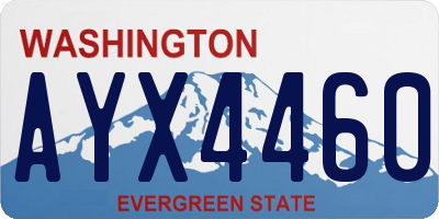 WA license plate AYX4460