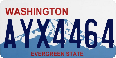 WA license plate AYX4464