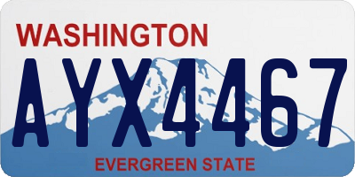 WA license plate AYX4467