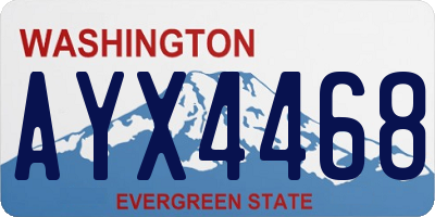 WA license plate AYX4468