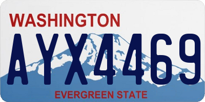 WA license plate AYX4469