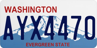 WA license plate AYX4470