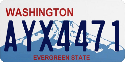 WA license plate AYX4471