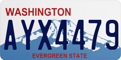 WA license plate AYX4479