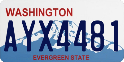 WA license plate AYX4481