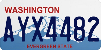 WA license plate AYX4482