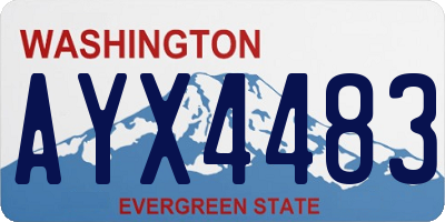 WA license plate AYX4483