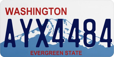 WA license plate AYX4484