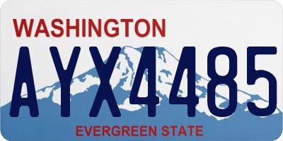 WA license plate AYX4485