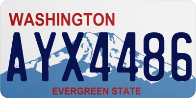 WA license plate AYX4486