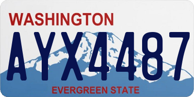 WA license plate AYX4487