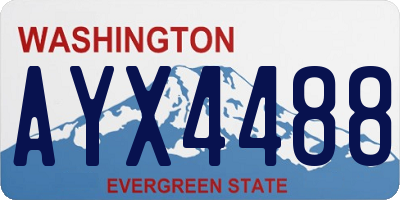 WA license plate AYX4488