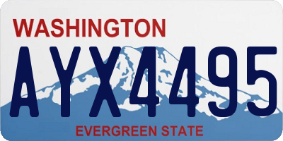 WA license plate AYX4495