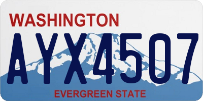 WA license plate AYX4507