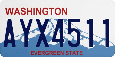 WA license plate AYX4511